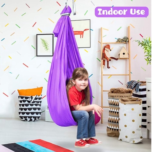 NIB•Sensory Swing by Maxfitone, purple color, one size, holds up to 220lbs - Picture 1 of 10
